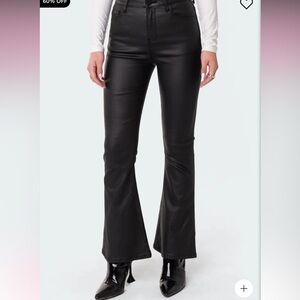 Edikted black leather pants
